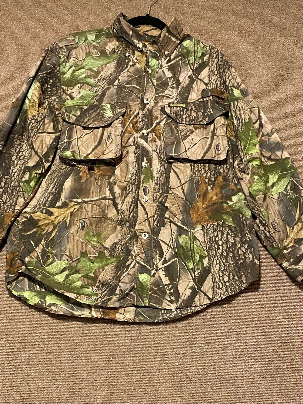 Remington Realtree Camo Long Sleeve Hunting Shirt Men’s Large Flaw